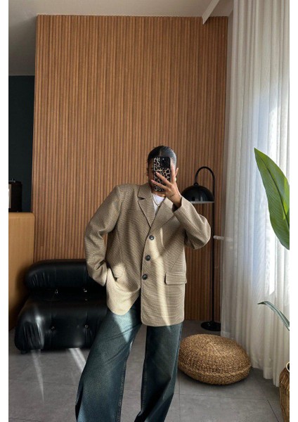 Ekose Oversize Kesim Tasarım Pinterest Muadil Premium Kalite Trend Düğme Detay Business Blazer Ceket