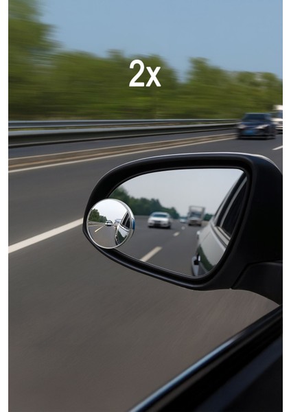 2 Adet 360° Kendinden Yapışkanlı Otomobil Motosiklet Kör Nokta Yan Aynası MT231