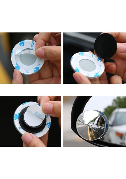 2 Adet 360° Kendinden Yapışkanlı Otomobil Motosiklet Kör Nokta Yan Aynası MT231 indirimleri