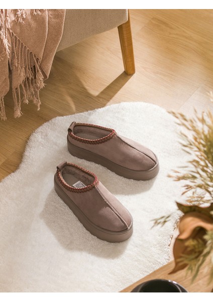 Yeni Sezon Süet Görünümlü Kadın Ev Terliği