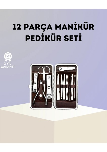 Ieg® Paslanmaz Çelik Çok Fonksiyonlu 12 Manikür Seti