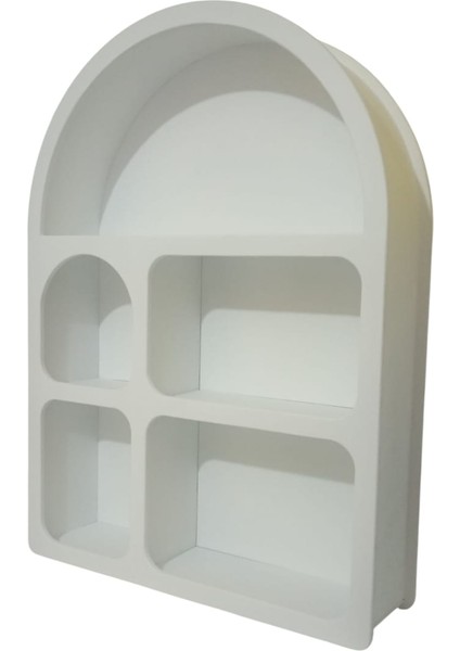 Mdf Boyalı Dekoratif Kahve Köşesi Rafı - Duvara Monte Edilebilir - Çok Amaçlı Raf