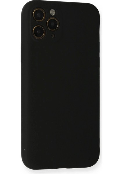 iPhone 11 Pro Kılıf Nano Içi Kadife Silikon - Siyah modelleri