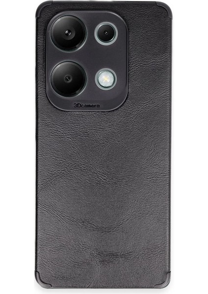 Xiaomi Redmi Note 13 4g Kılıf Loop Deri Silikon - Siyah