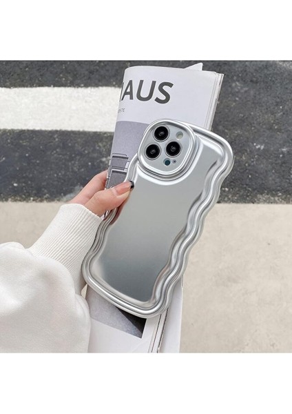 Iphone 15 Pro Max Için Metalik Gümüş Mat Moda Telefon Kılıfları Lüks Kaplama Silikon Koruyucu Kapak modelleri