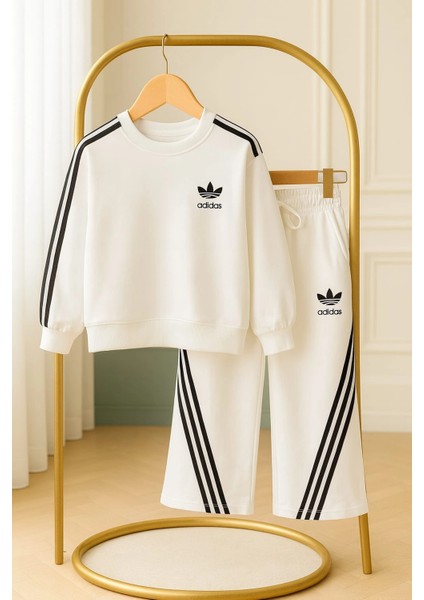 Şeritli Çocuk Eşofman Takımı (Pamuk Kumaş)