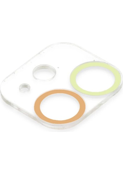 Bfs iPhone 12 Renkli Kamera Lens Koruma Cam - Sarı-Turuncu modelleri