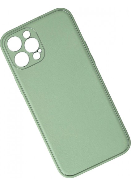 iPhone 12 Pro Kılıf Coco Deri Silikon Kapak - Açık Yeşil fiyatları
