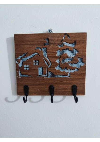 Ahşap Dekoratif Duvar Anahtarlık Askısı Anahtar Düzenleyici ,çoklu Kancalı Duvar Tipi Anahtar Askısı Çok Amaçlı Askılık Modern Tasarım Ev ve Ofis Için fiyatları