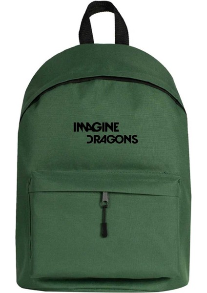 Imagine Dragons Logo Sırt Çantası Yeşil Renk