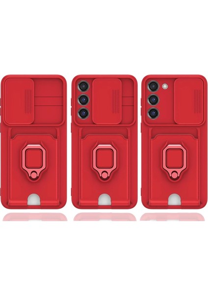Samsung Galaxy S25 Plus Kılıf Zuma Kartvizitli Yüzüklü Silikon - Pembe modelleri