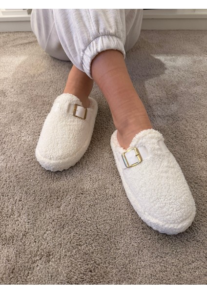 Kadın Sessiz Taban Yumuşak ve Hafif Kemerli Peluş Ev Terliği modelleri