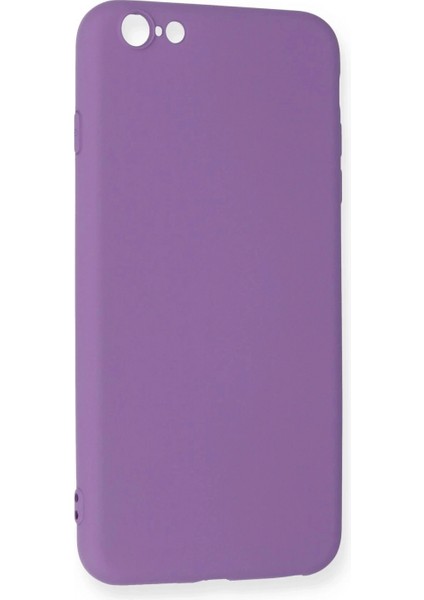 iPhone 6 Plus Kılıf Nano Içi Kadife Silikon - Mor modelleri