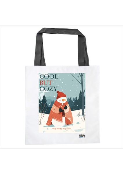 Yılbaşı Tasarım Bez Çanta Alışveriş Çantası Omuz Çantası