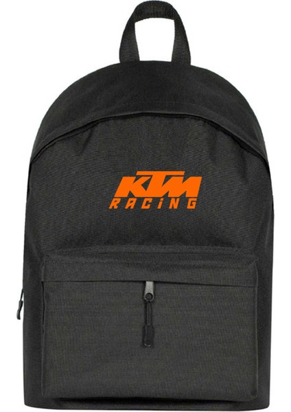 Ktm Racing Orange Logo Sırt Çantası Siyah Renk