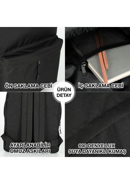 Ferari Text Black Sırt Çantası Siyah Renk indirimleri