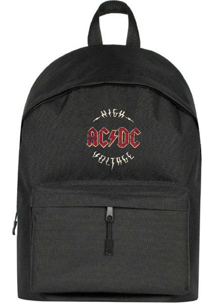 Ac Dc Vintage Sırt Çantası Siyah Renk