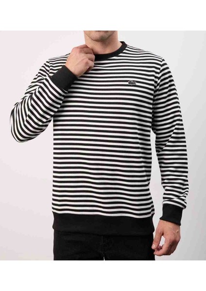 Bisiklet Yaka Çizgili Sıyah Arma Regular Fıt modelleri