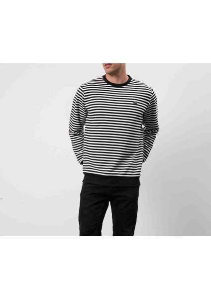 Bisiklet Yaka Çizgili Sıyah Arma Regular Fıt fırsatları