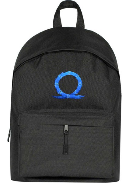 God Of War Ragnarok Blue Logo Sırt Çantası Siyah Renk