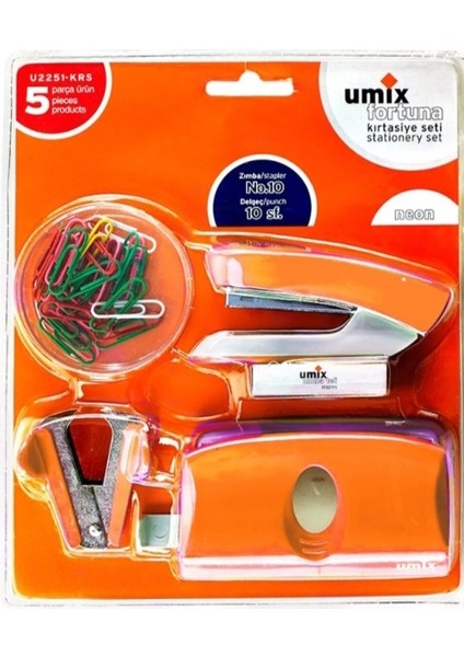 5’li Masaüstü Kırtasiye Seti (Delgeç + Zımba + Zımba Sökücü + Ataç + Zımba Teli)