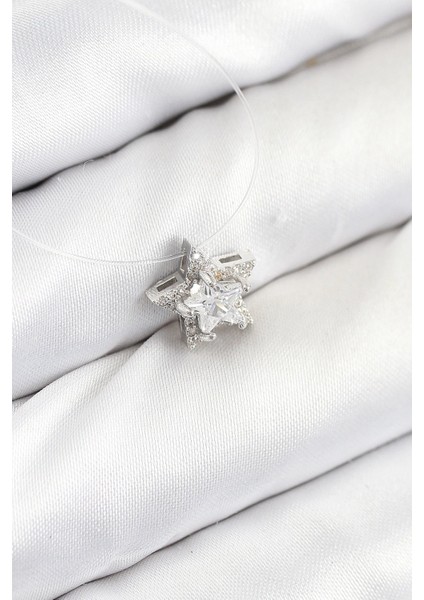 Bfs Misineli Yıldız Model Gümüş Renk Hayalet Kolye