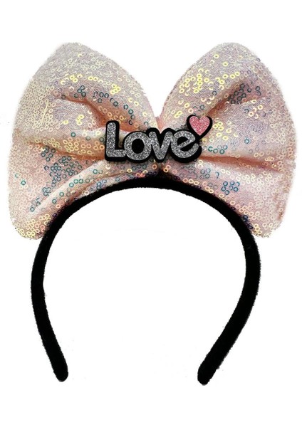 Bfs LED Işıklı 3 Farklı Fonksiyonda Yanan Toz Pembe Fiyonk Taç 20X17 cm