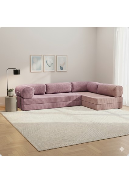 300X200 Teddy Serisi Köşe Açık Uzanma Modüler Koltuk | Yıkanabilir Corduroy Kumaş | Çok Fonksiyonlu Yer Yatağıyeny Fitilli Kadife | Köşe Koltuk | 160X160 Köşe Takımı | Modüler Köşe Takımı