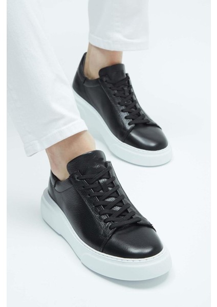 Iç Dış Hakiki Deri Zr Model Siyah Erkek Sneakers
