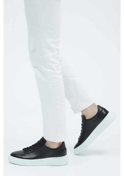 Iç Dış Hakiki Deri Zr Model Siyah Erkek Sneakers fırsatları