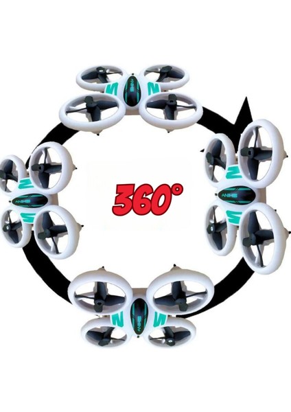 Uzaktan Kumandalı Şarjlı Mini Işıklı Neon Ledli Drone 2.4 Ghz Taklacı Ufo Ev Tipi Başlangıç Seviyesi Drone Eğitimi Için Uygun