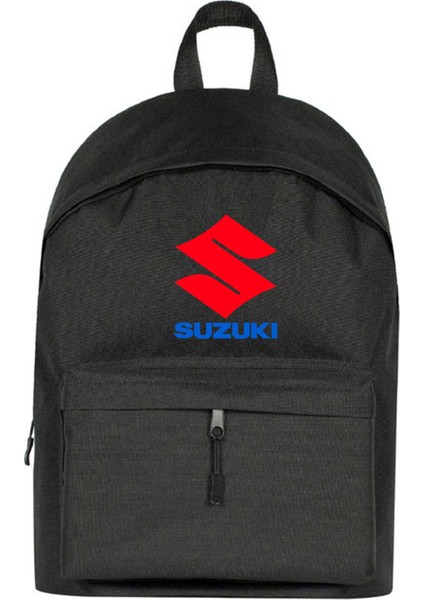 Suzuki Logo Text Sırt Çantası Siyah Renk