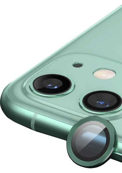 Bfs iPhone 12 Mini Raze Metal Kamera Lens - Yeşil
