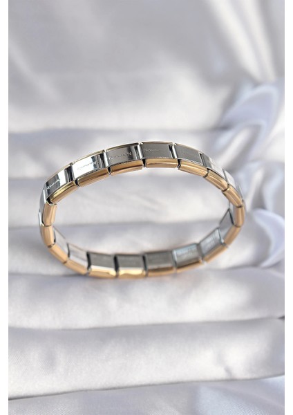 Bfs 316L Çelik Çift Renk Yazılı Nomination Bileklik