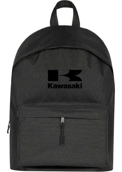 Kawaski Logo Sırt Çantası Siyah Renk