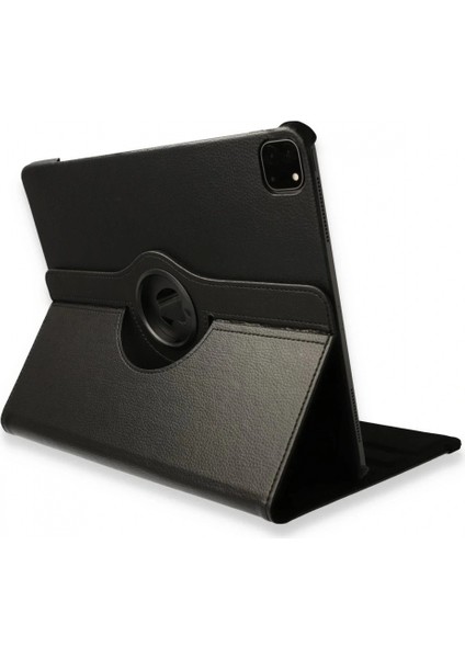 Ieg iPad Pro 12.9 (2021) Kılıf 360 Tablet Deri Kılıf - Siyah