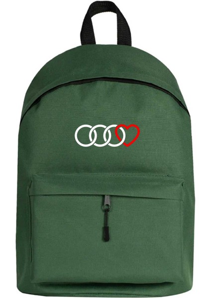 3 Audi Rings Hearth Sırt Çantası Yeşil Renk