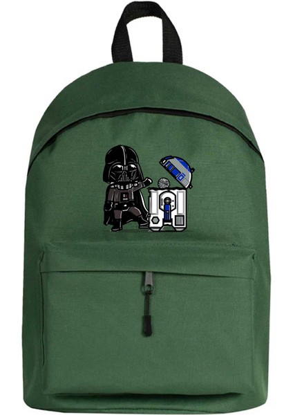 Darth Vader R2D2 Trashcan Sırt Çantası Yeşil Renk