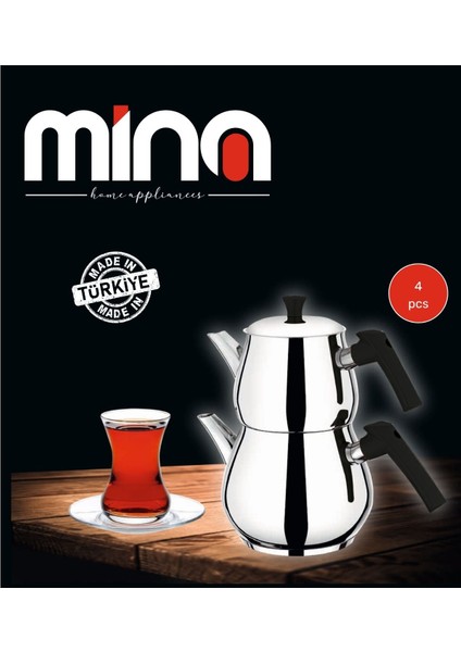 Damla Orta Boy Paslanmaz Çelik Çaydanlık Takımı 1.00L – 1.80L fiyatları