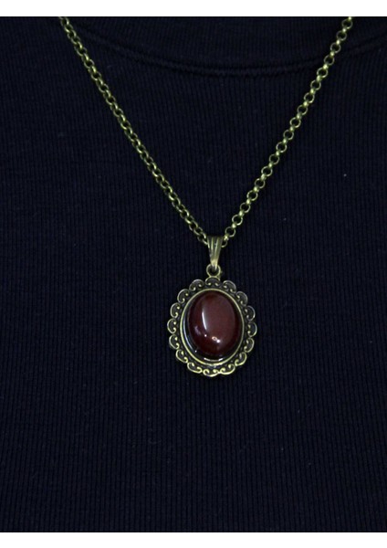 Doğal Taş Akik Doğal Taşlı Kadın Doğal Taş Otantik Kolye EUK27A fiyatları