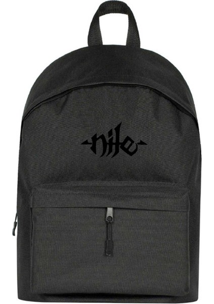 Nile Logo Sırt Çantası Siyah Renk