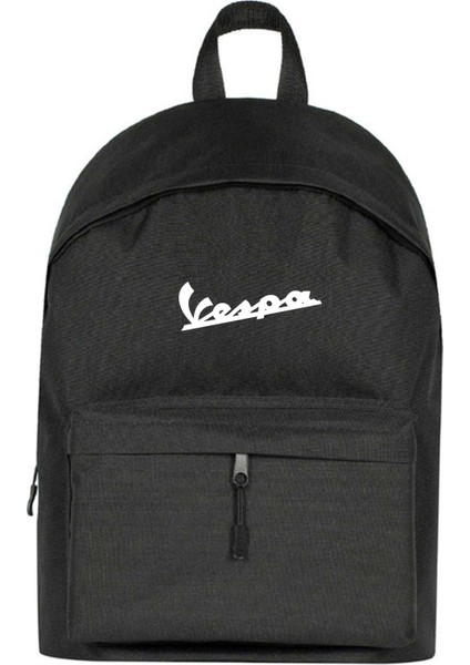Vespa Logo 3 Sırt Çantası Siyah Renk