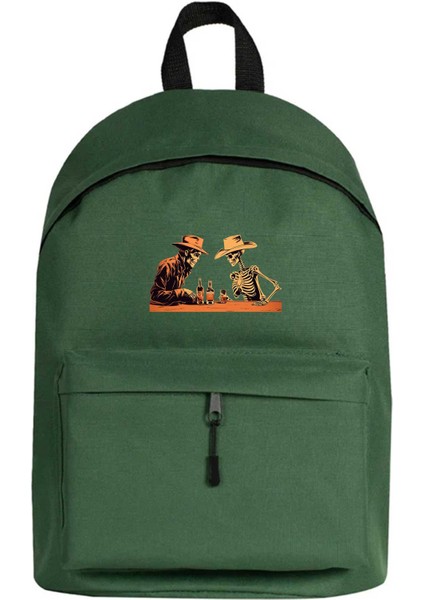 Skelton Cowboy Bar Sırt Çantası Yeşil Renk