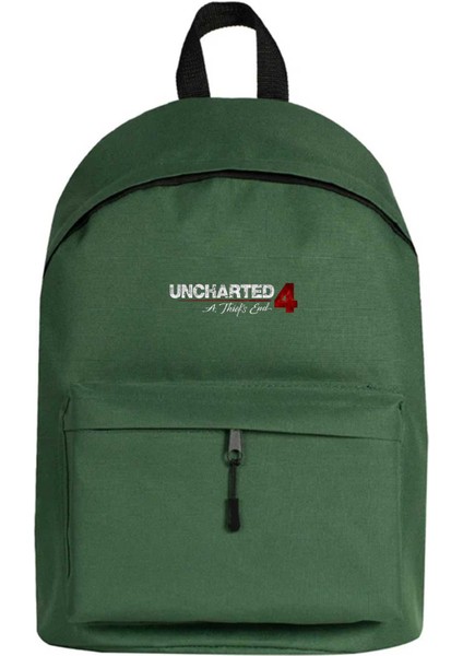 Uncharted 4 Logo Sırt Çantası Yeşil Renk