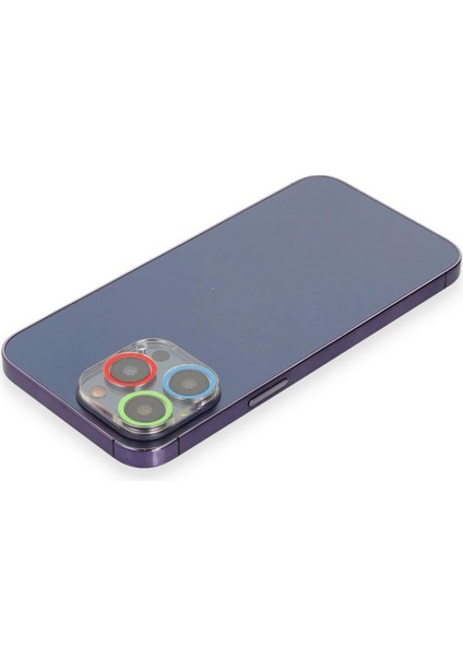 Bfs iPhone 12 Pro Max Renkli Kamera Lens Koruma Cam - Mavi-Yeşil fiyatları