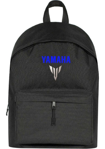 Yamha MT07 Logo Blue Sırt Çantası Siyah Renk