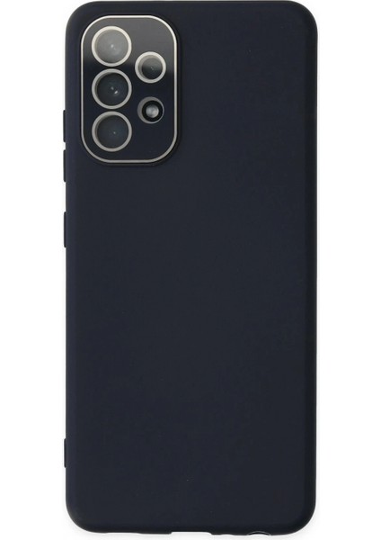 Samsung Galaxy A33 5G Kılıf Lansman Glass Kapak - Lacivert