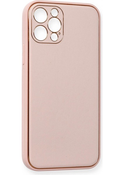 iPhone 12 Pro Kılıf Coco Deri Silikon Kapak - Pembe fiyatları