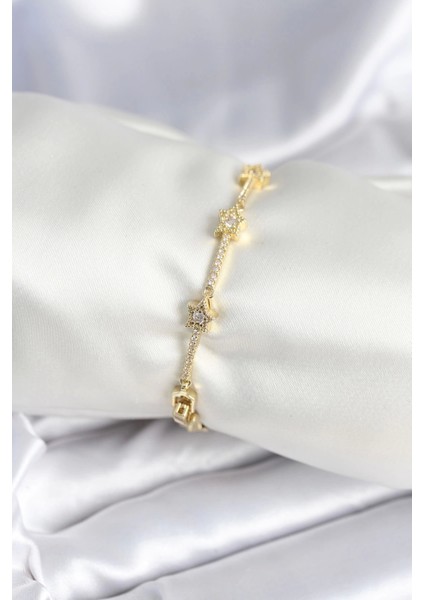 Bfs Pirinç Gold Renk Halley Yıldız Model Kadın Bileklik