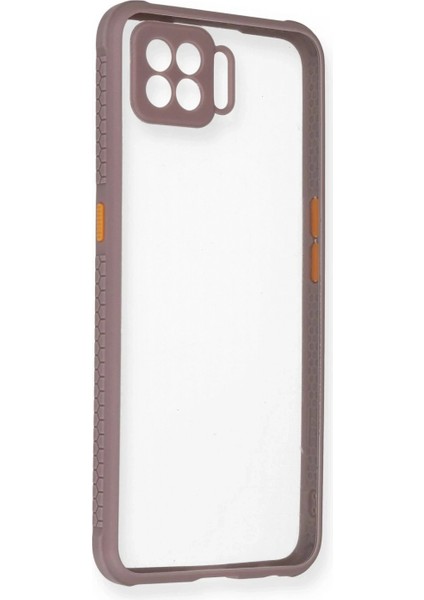 Oppo A73 Kılıf Miami Şeffaf Silikon - Açık Mor